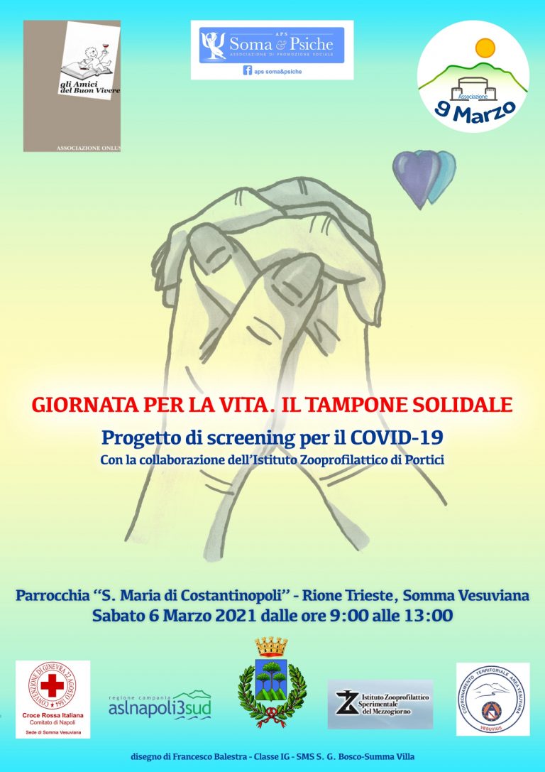 Somma Vesuviana, arriva  l’iniziativa “Giornata per la vita. Il tampone solidale”