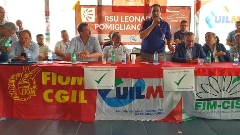 “Ripartire dalla Campania”: sciopero nelle fabbriche Leonardo di Pomigliano e Nola
