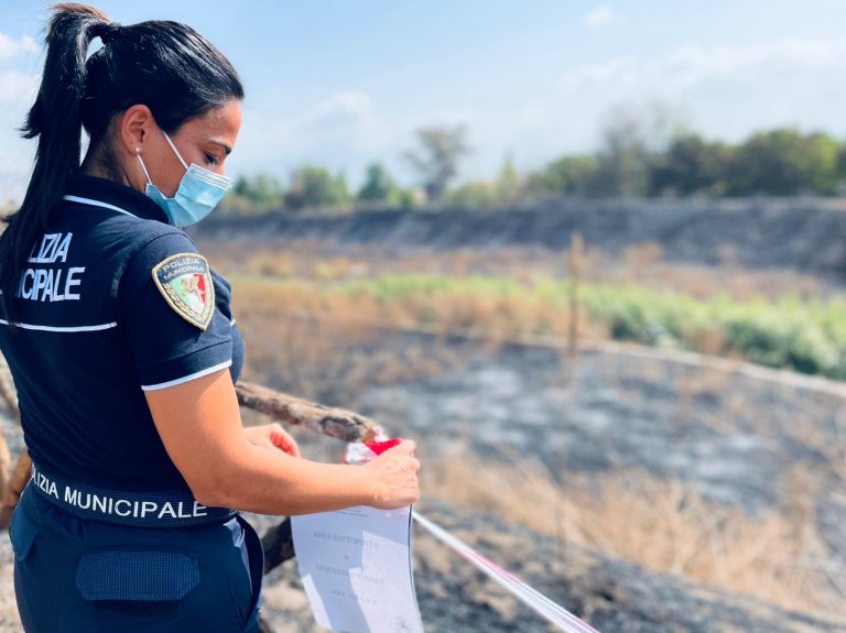 Marigliano, sequestrata area di  54.000 mq oggetto di un incendio doloso.