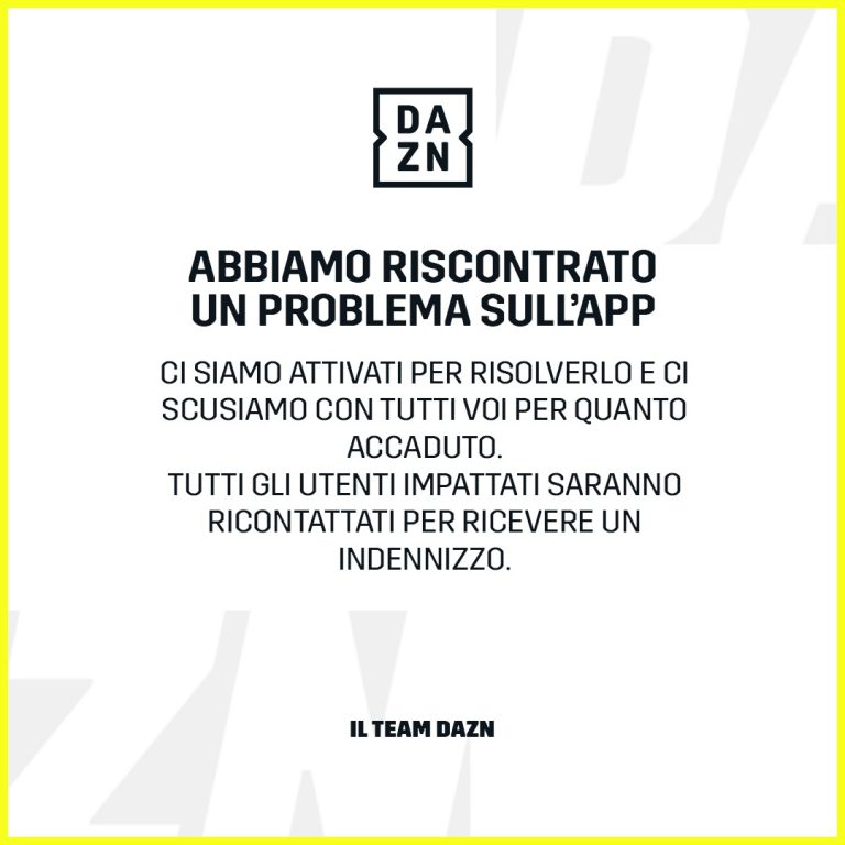 Tv oscurate durante il Napoli, Dazn ai tifosi: “Vi rimborseremo”