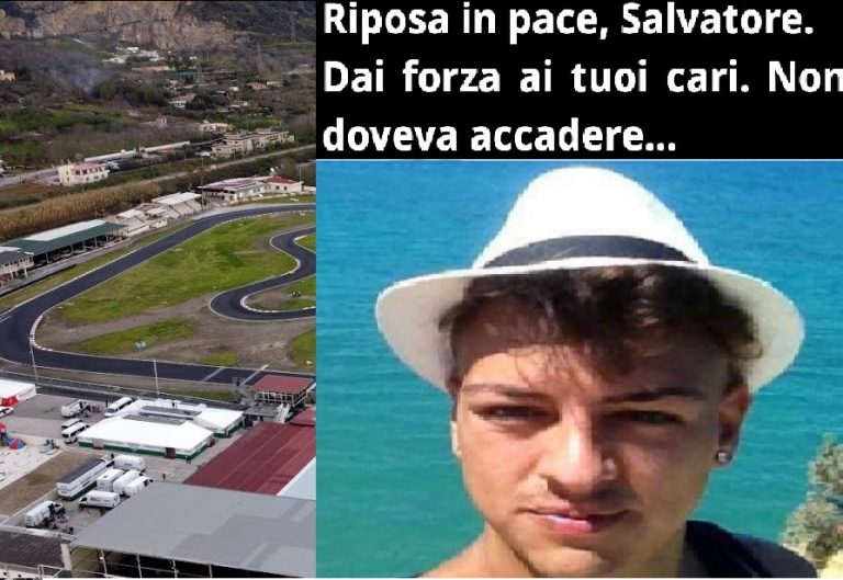 Muore a 27 anni sulla pista di kart, Saviano in lacrime per Salvatore