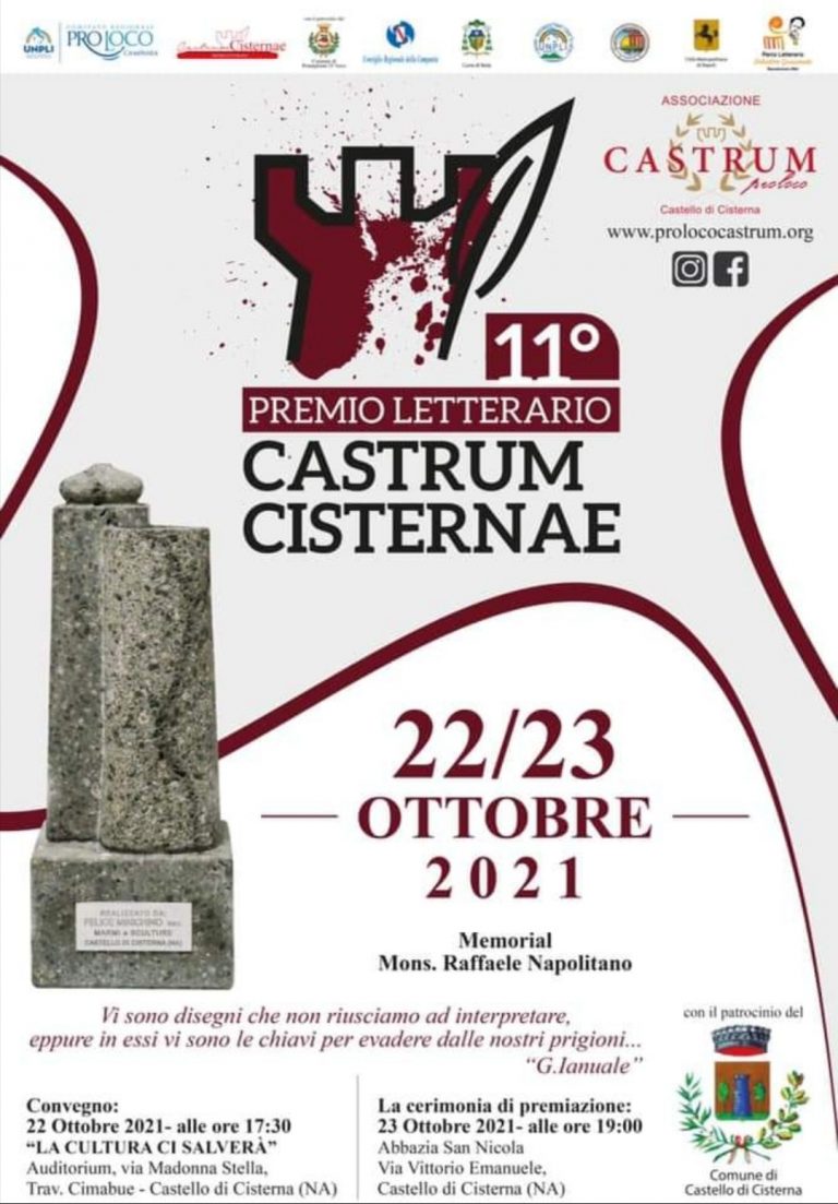 Castello di Cisterna, XI edizione premio letterario “Castrum Cisternae”