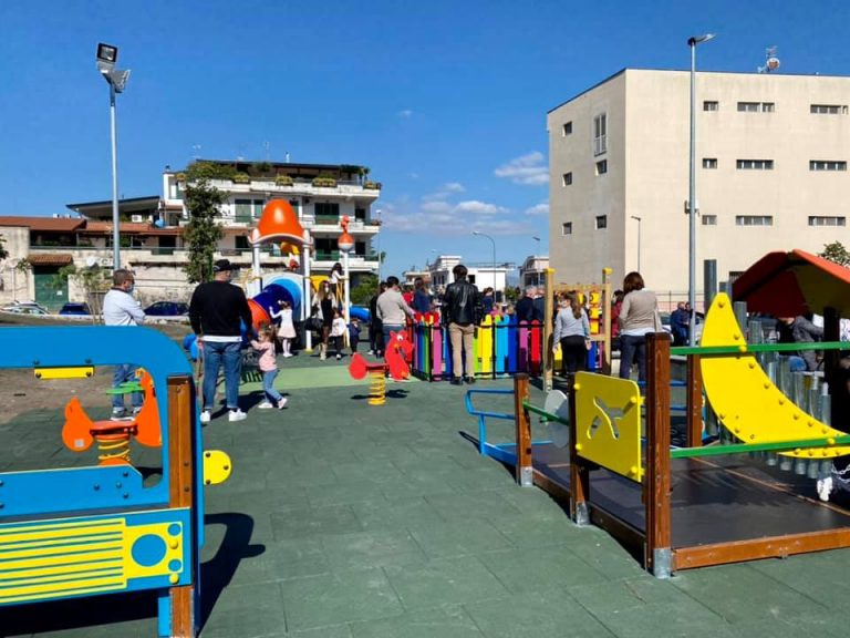 Ottaviano, inaugurato il parco giochi di via Perri
