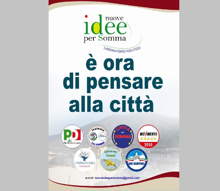 Somma, centrosinistra lancia sfida con l’asse PD-M5S: temi della coalizione a 7 punte