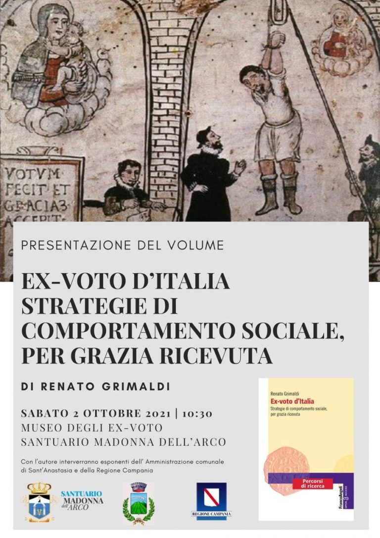 Madonna dell’Arco, domani la presentazione di “Ex Voto d’Italia” di Renato Grimaldi