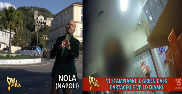 Striscia La Notizia a Nola: scoperte farmacie che rilasciano Green Pass “anomali”