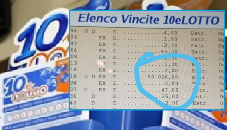 Somma fa festa: vinti 50mila euro al 10eLotto