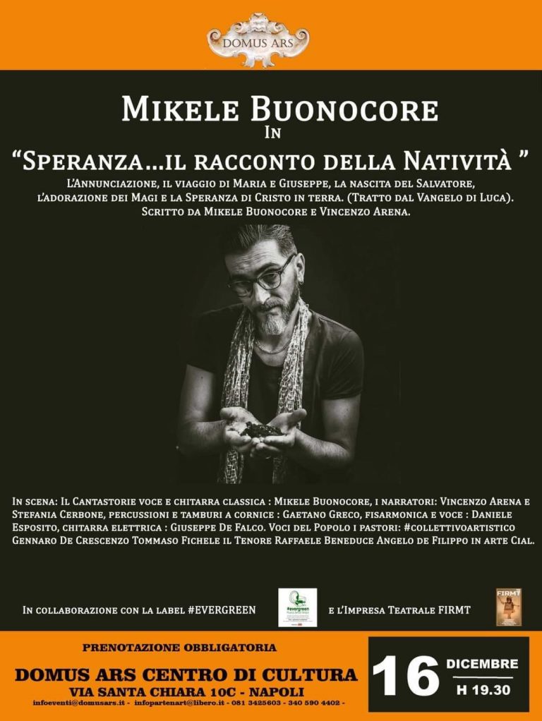 Mikele Buonocore “Speranza… il racconto della natività” alla Domus Ars di Napoli