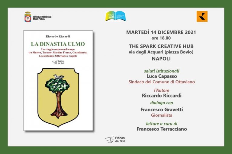 Lo scrittore Riccardo Riccardi a Napoli, presenta il suo saggio “La Dinastia Ulmo”