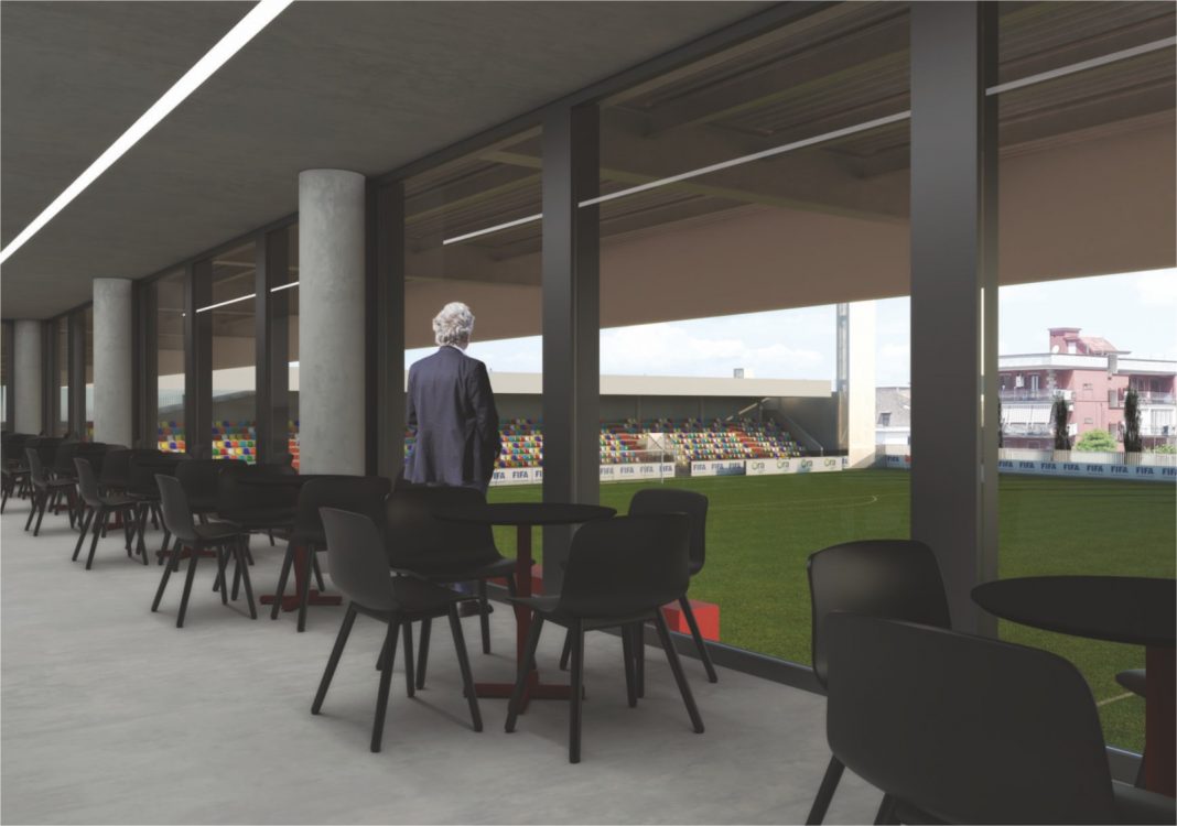 A Palma Campania uno stadio da Premier: negozi e ristoranti con vista sul campo