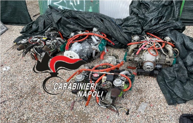 Trovati 4 motori di aereo rubati al campo rom