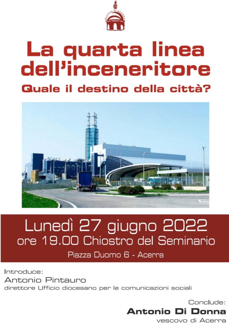 Acerra, vescovo interviene su quarta linea inceneritore: lunedì l’incontro in Diocesi