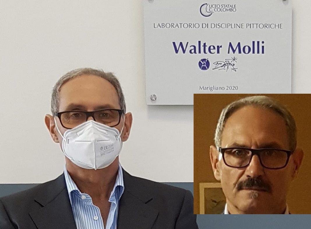 Marigliano piange il prof Molli: l’abbraccio col suo Walter in Paradiso