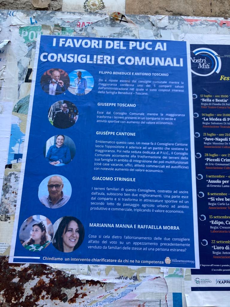 Pomigliano, consiglieri messi alla gogna in un manifesto. E Toscano querela