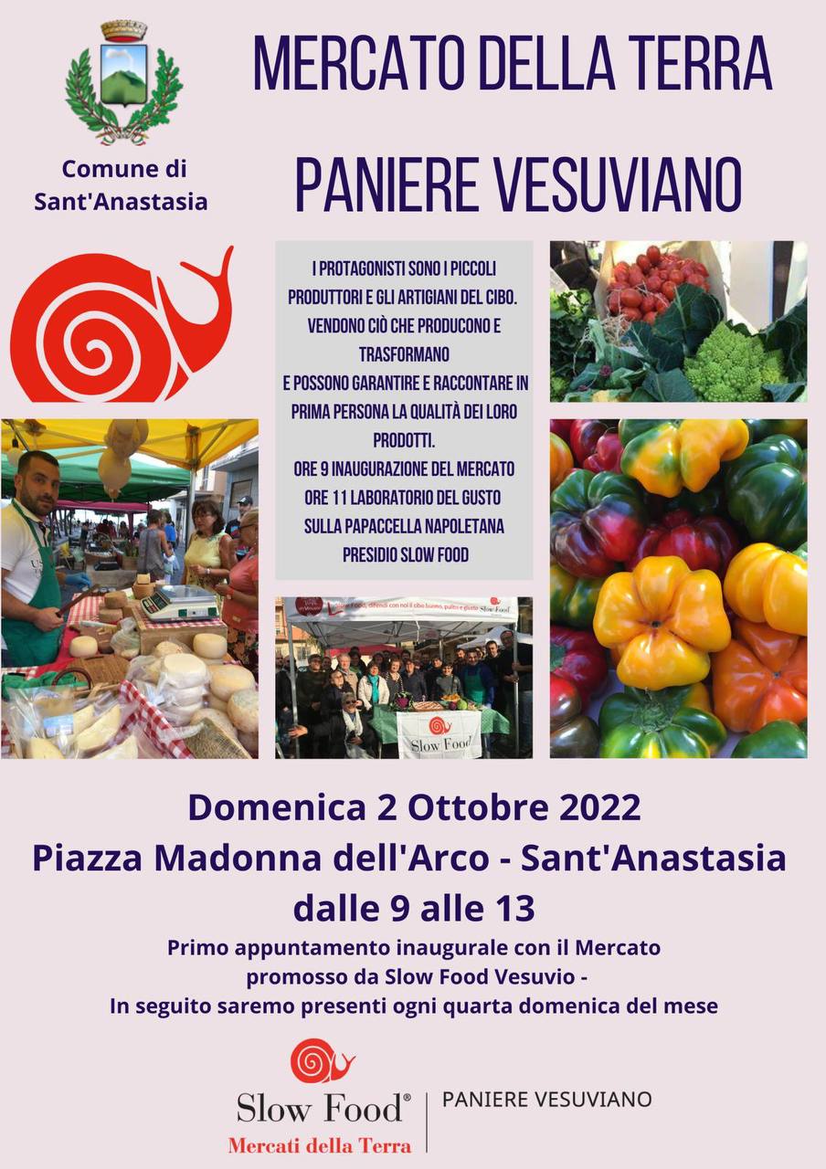 Sant’Anastasia, il Mercato della Terra in piazza Arco ogni quarta domenica del mese