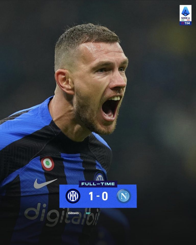 L’Inter continua ad essere un tabù per il Napoli: prima sconfitta in A firmata Dzeko