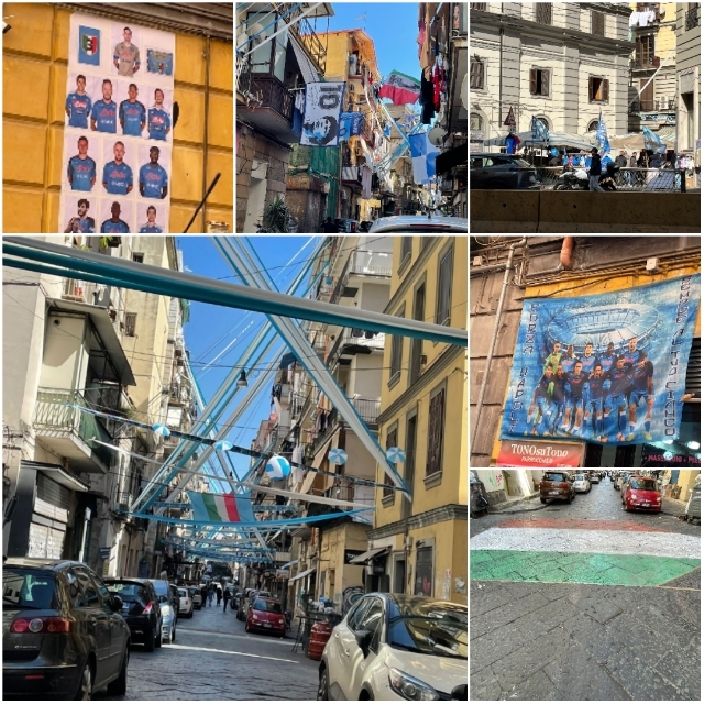 Napoli e provincia già azzurre, ma la guerra delle bancarelle (e al pezzotto) è iniziata. FOTO
