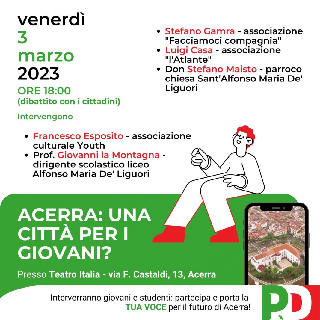 Acerra e i giovani, incontro col Pd tra allarme criminalità e partecipazione