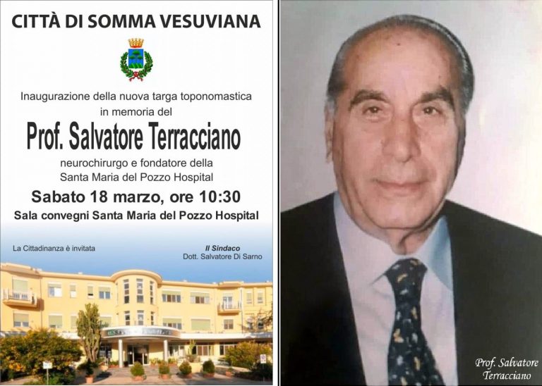 Somma Vesuviana, l’Amministrazione cittadina omaggia il compianto prof. Salvatore Terracciano