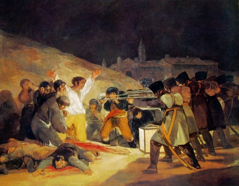 Nel quadro di Goya c’è l’epos di tutti i patrioti che si ribellano agli oppressori.