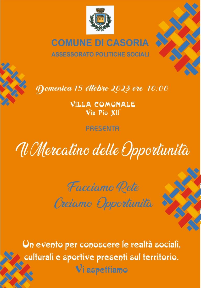 Comune porta i cittadini delle associazioni, Mercatino delle Opportunità in villa