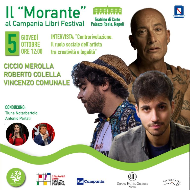 Roberto Colella, Ciccio Merolla e Vincenzo Comunale intervistati nel format de “Il Morante al Campania Libri Festival”
