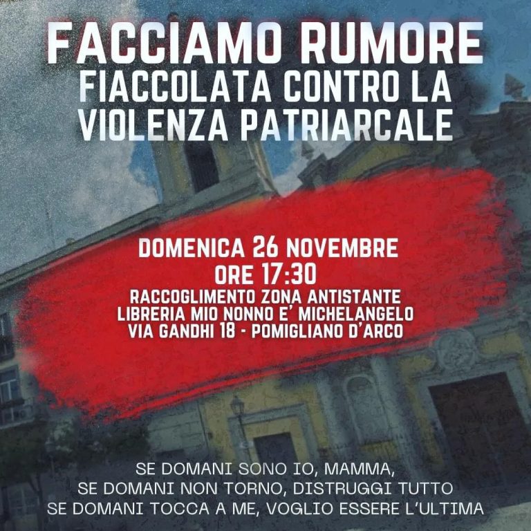 Pomigliano si mobilita per Giulia: “Facciamo rumore per tutte”