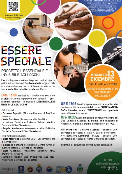 Sant’Anastasia, progetto “Essere Speciali: evento di presentazione dei primi risultati
