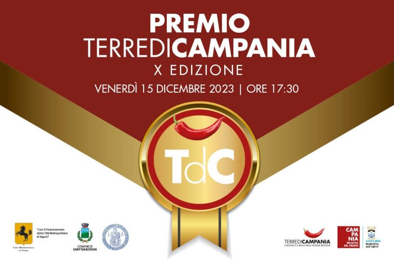 Sant’Anastasia, Premio Terre di Campania: appuntamento 15 dicembre per la cerimonia decennale