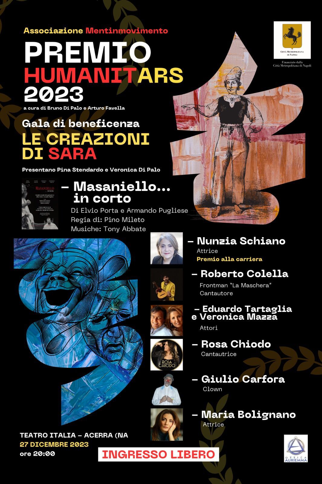 Arte per il sociale, stasera ad Acerra il premio HumanitArs