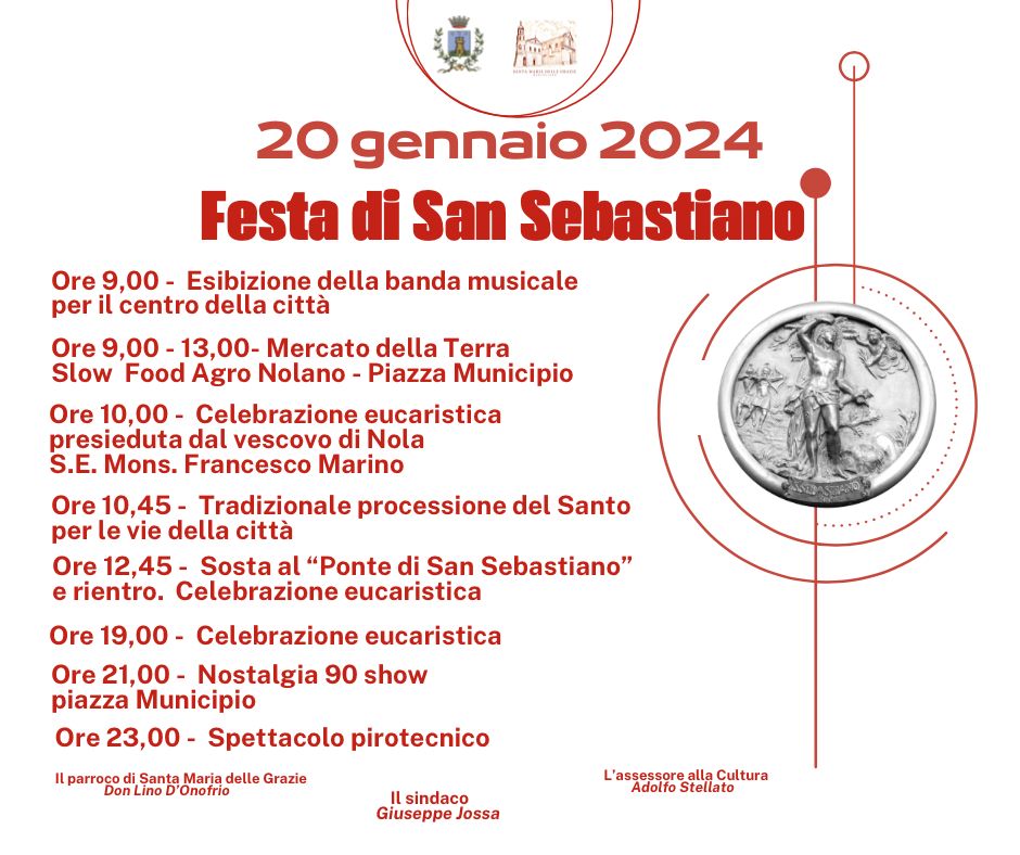 Marigliano, torna la festa patronale: celebrazioni religiose e mix di spettacoli