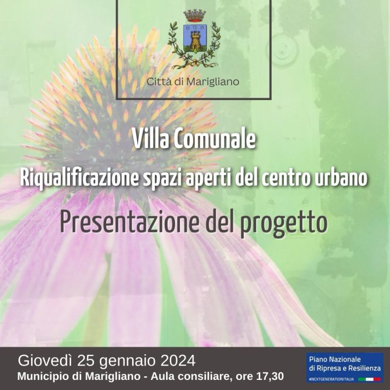 Marigliano, presentazione del progetto: “riqualificazione spazi aperti”