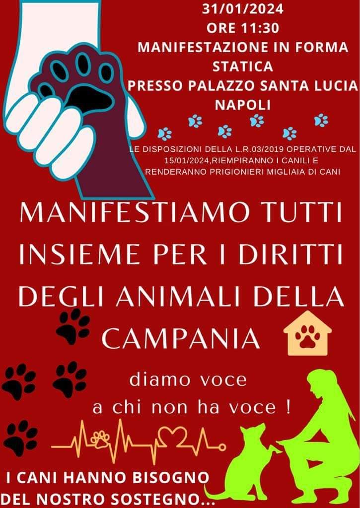 Anagrafe canina, protesta in piazza degli animalisti