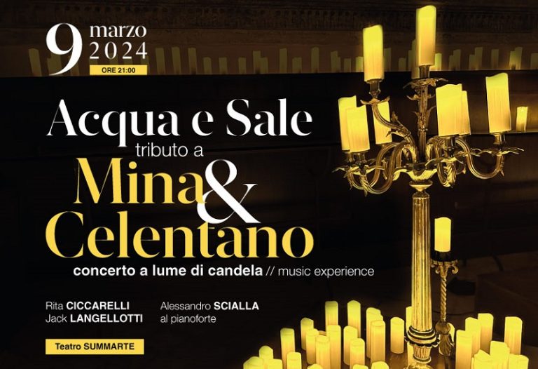 Somma Vesuviana, “Acqua e Sale”: Tributo a Mina e Celentano a lume di candela