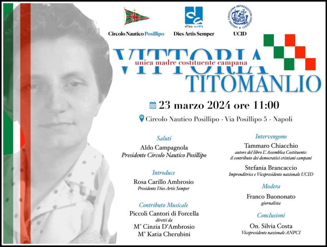 Napoli, il ricordo di Vittoria Titomanlio: l’unica donna campana che partecipò ai lavori della Costituente