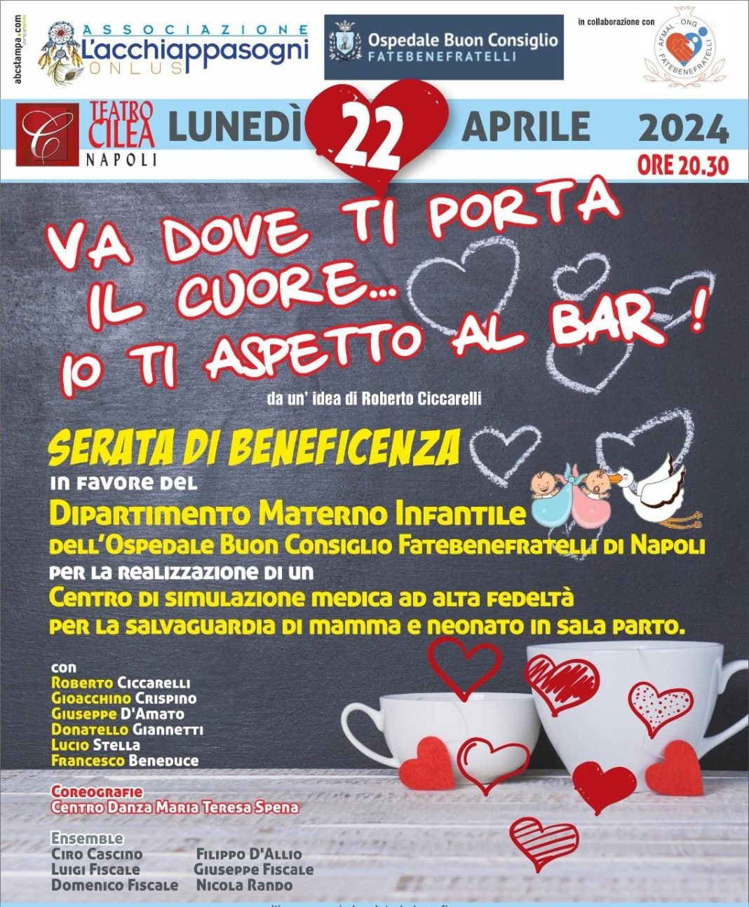 Evento benefico al Cilea per salvaguardare mamme e neonati in sala parto