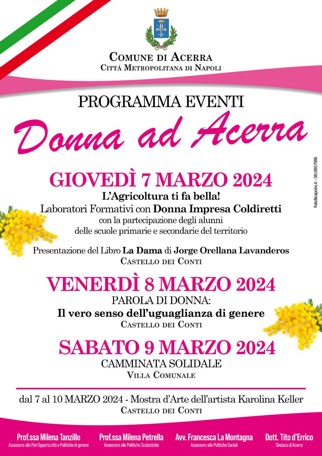 Acerra città delle donne, parte la 3 giorni di appuntamenti