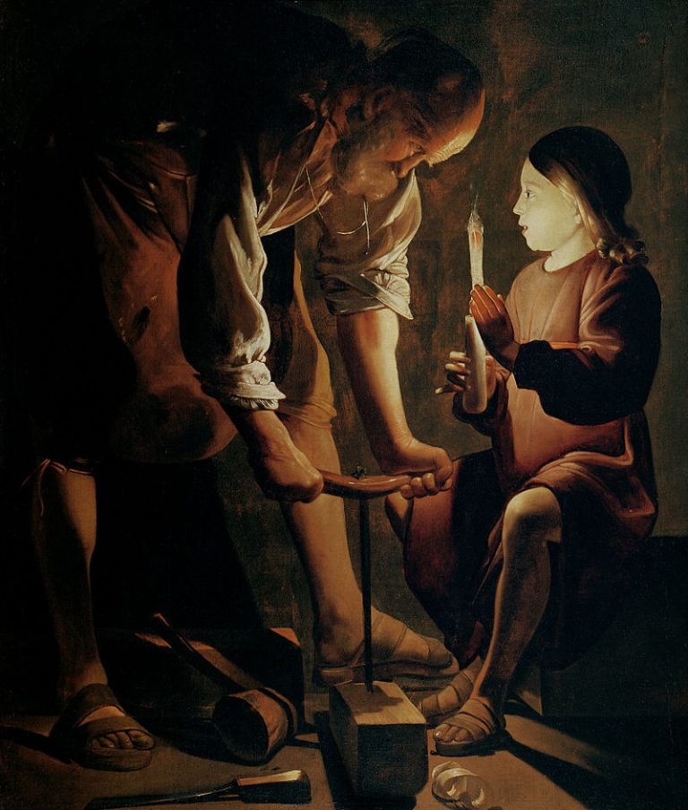 “San Giuseppe falegname” di Georges de La Tour
