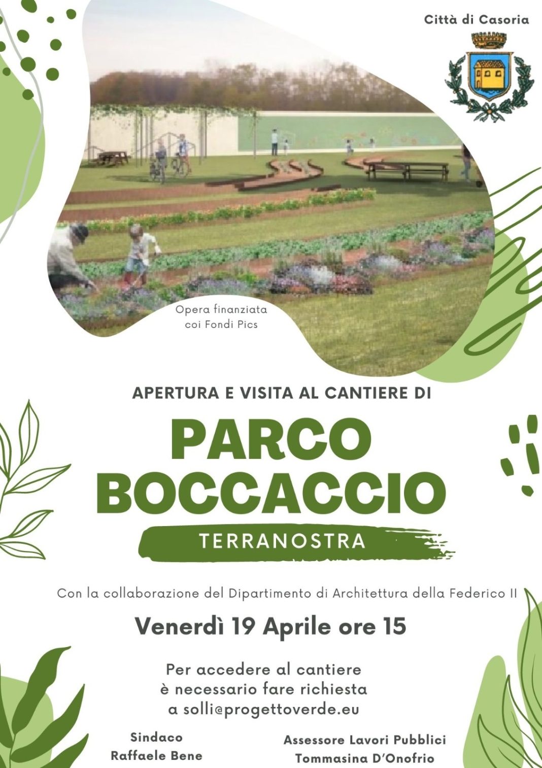 Comune apre al pubblico Parco Boccaccio: area attrezzata e connessa