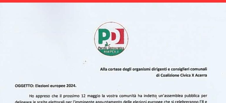 Centrosinistra di Acerra al test Europee, assemblea delle civiche. Il dialogo del Pd metropolitano