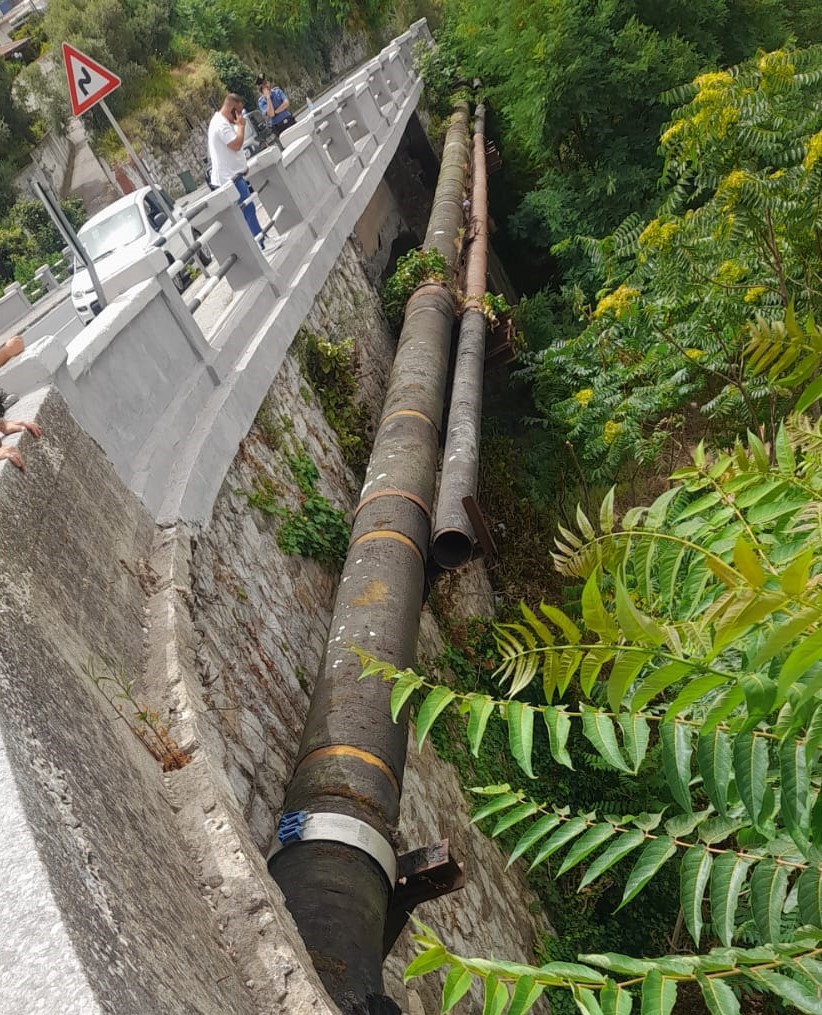 Castellammare, rottura condotta adduttrice, Gori: “Ripristino del servizio entro domani”