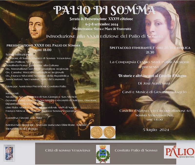Somma Vesuviana, al Castello d'Alagno presentazione della XXXII edizione del Palio