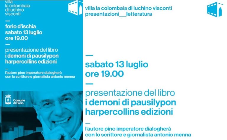 Pino Imperatore a casa Visconti: parte la rassegna estiva a “La Colombaia” con “I demoni di Pausilypon”