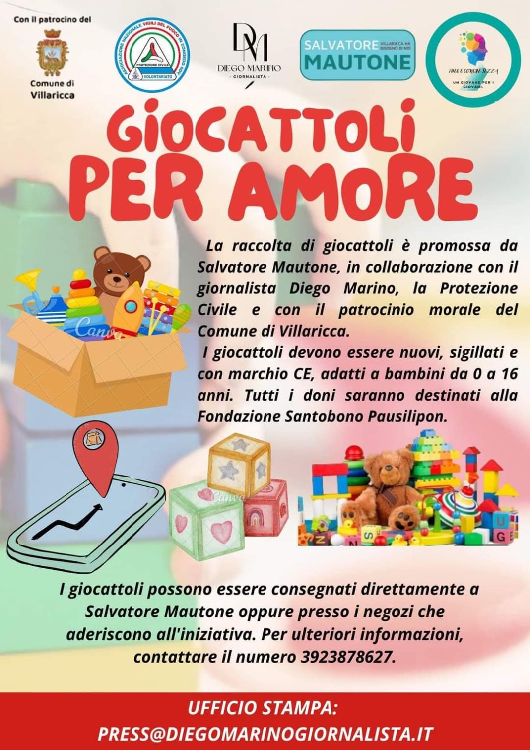 Giocattoli per amore, la beneficenza non va in vacanza