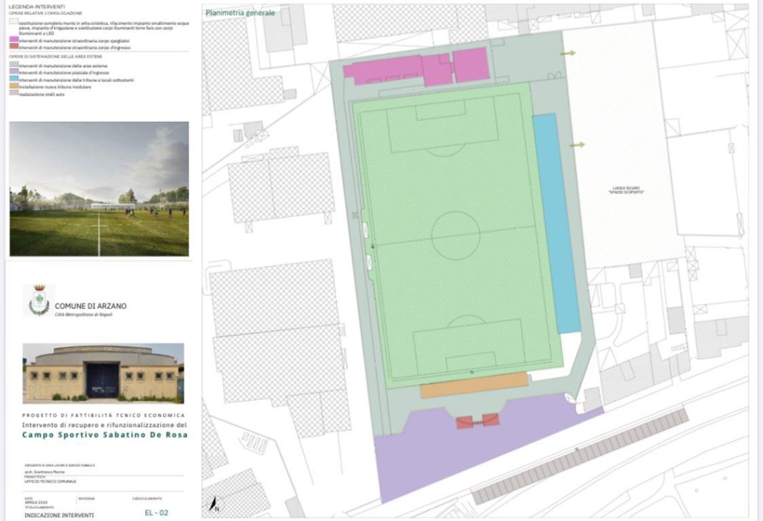 Presentato in Senato il progetto di riqualificazione dello stadio di Arzano
