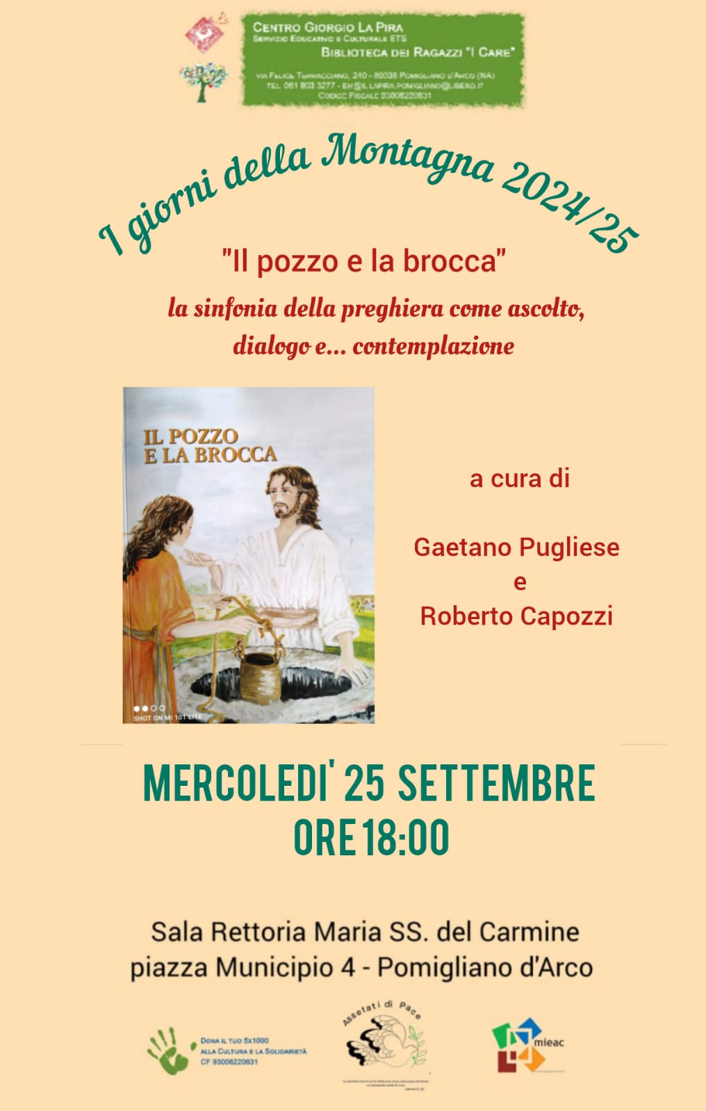 A Pomigliano “Il pozzo e la brocca”: un viaggio tra preghiera, ascolto e contemplazione