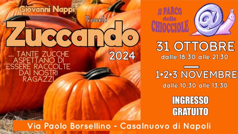 Casalnuovo, al via la seconda edizione di “Zuccando” al Parco delle Chiocciole