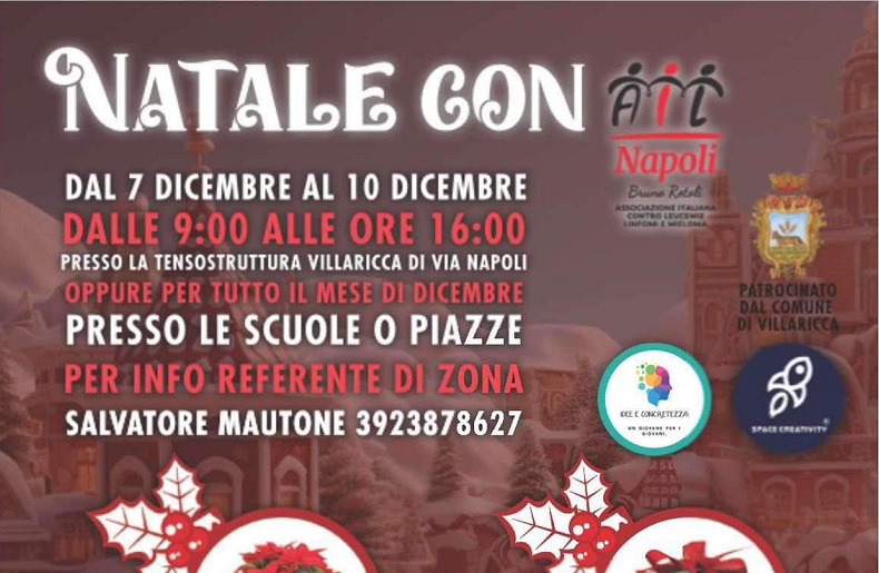 Natale con AIL Napoli: Un’iniziativa di solidarietà a favore della ricerca contro le leucemie