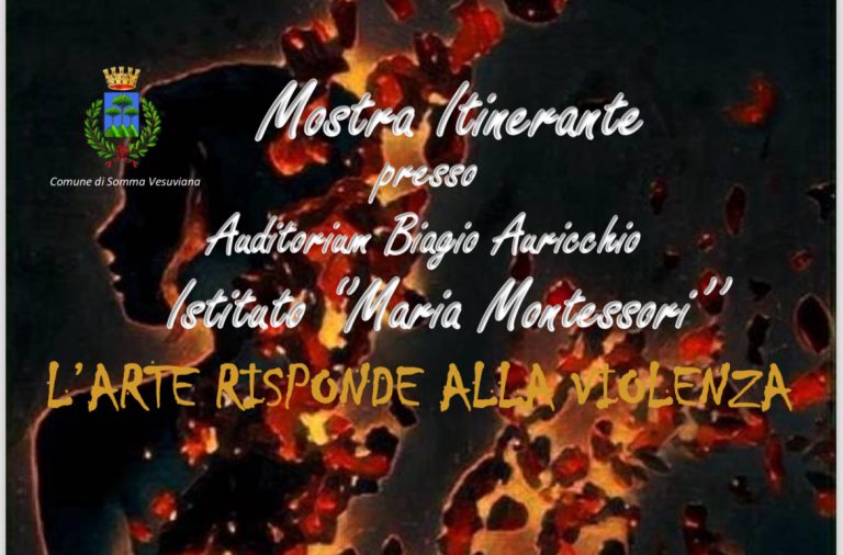 Somma, “L’arte risponde alla violenza”: mostra itinerante sul femminicidio all’Istituto Montessori
