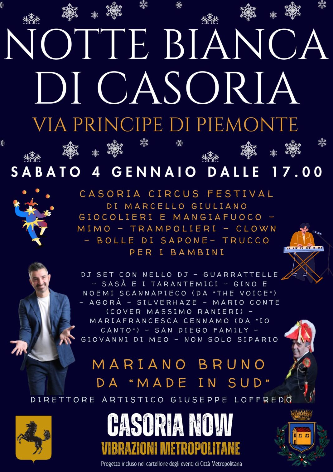 Le star dei talent e il big di Made in Sud, Casoria prepara la sua Notte Bianca